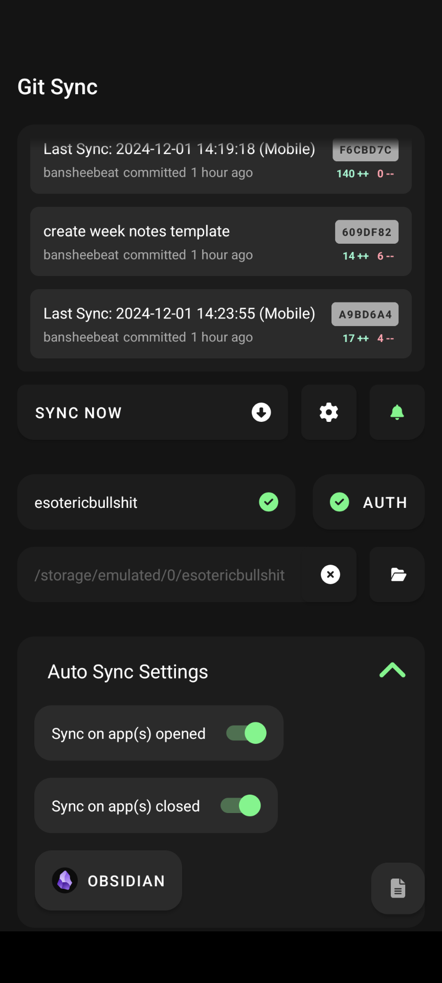 GitSync screenshot